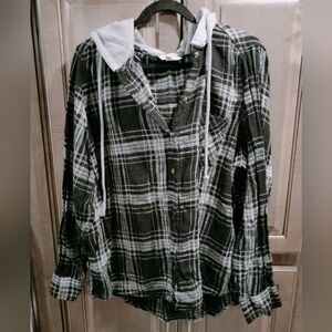 Time And Tru Flannel Hoodie